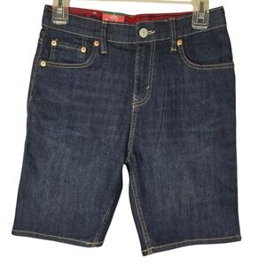 NWT Levi's 511 Boys Denim Shorts Size 14 Reg (27) Comfort Stretch Dark Wash